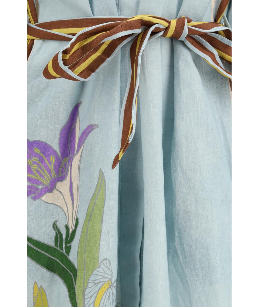 Alemais Мульти льняное повседневное платье, фото 3