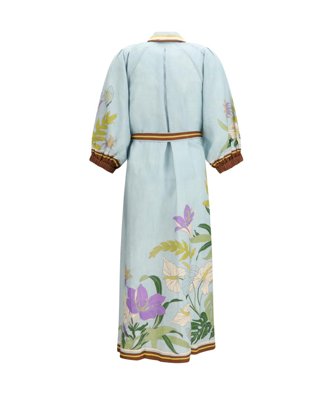 Alemais Мульти льняное повседневное платье, фото 2