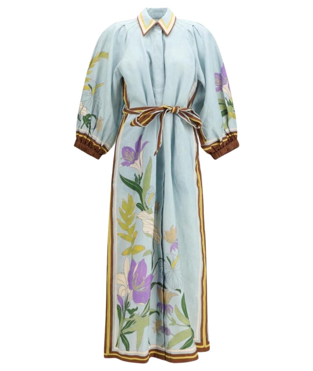 Alemais Мульти льняное повседневное платье, фото 1