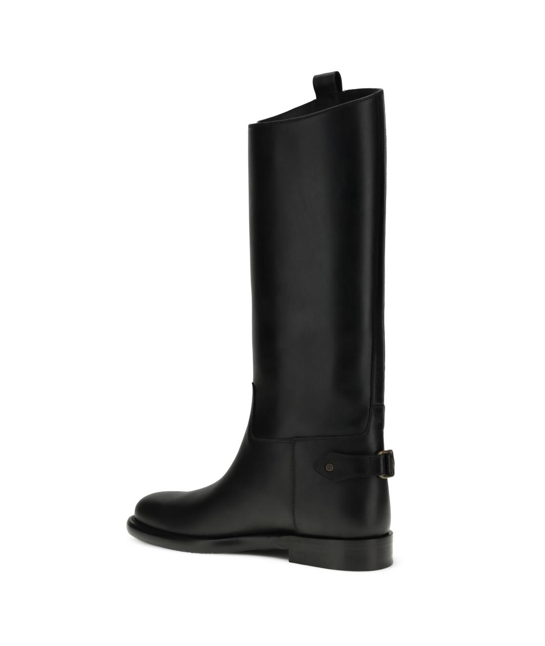 BURBERRY Черные кожаные сапоги, фото 3