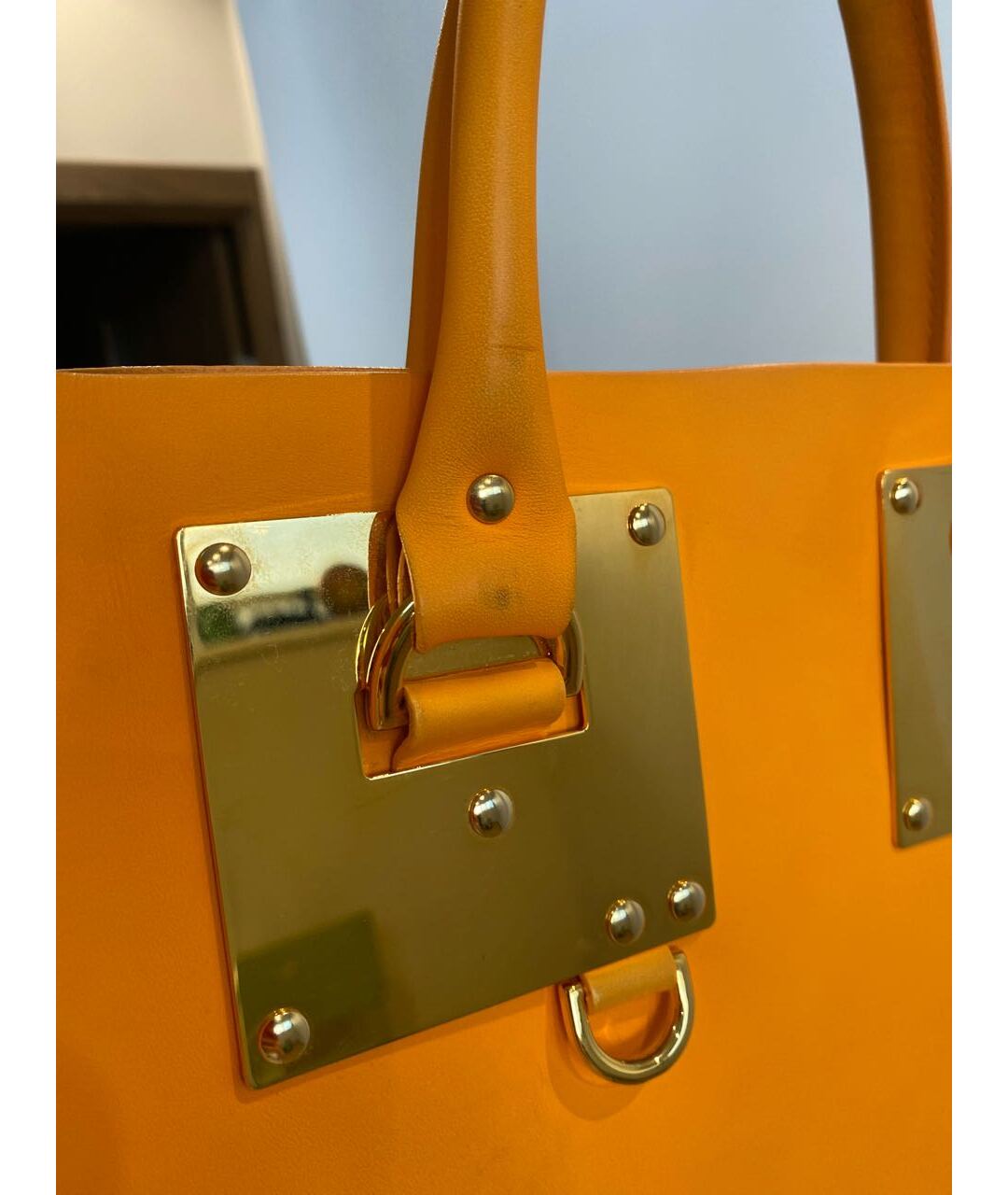 SOPHIE HULME Оранжевая кожаная сумка тоут, фото 8