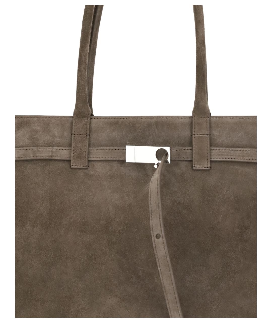 BENEDETTA BRUZZICHES Коричневая замшевая сумка тоут, фото 4