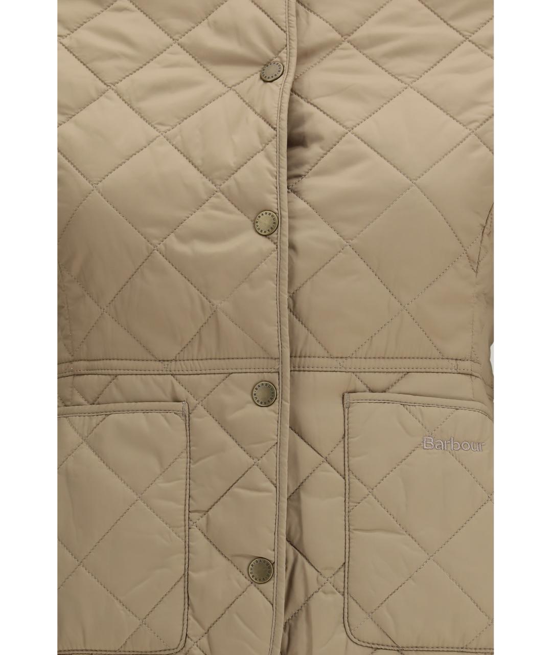 BARBOUR Бежевая полиэстеровая куртка, фото 3