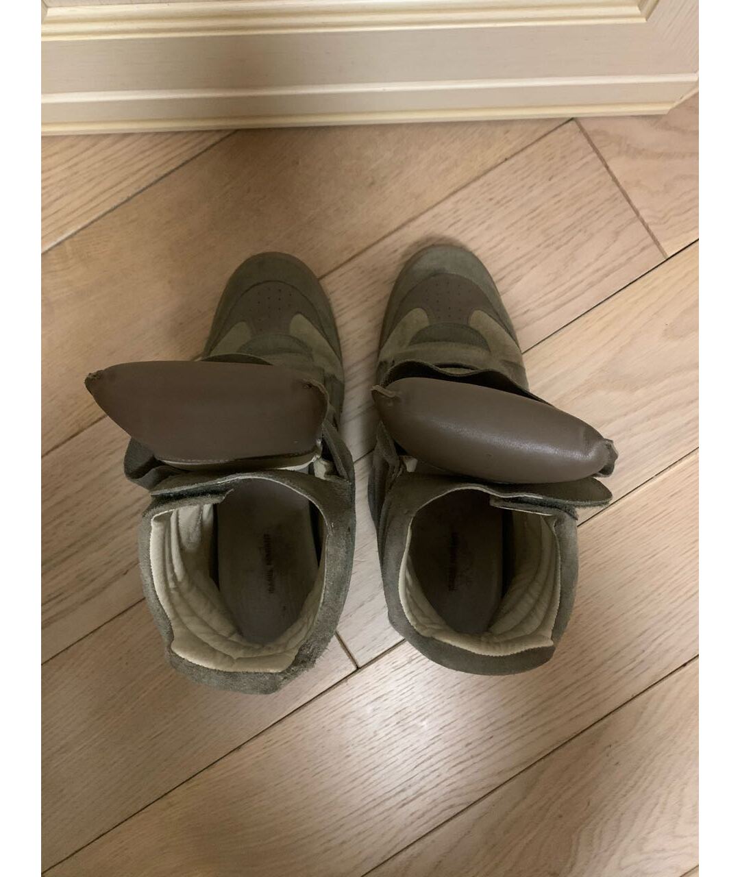 ISABEL MARANT Антрацитовые замшевые кроссовки, фото 3
