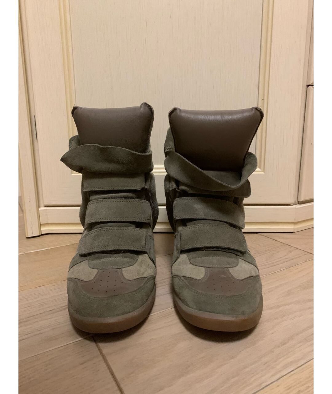 ISABEL MARANT Антрацитовые замшевые кроссовки, фото 2