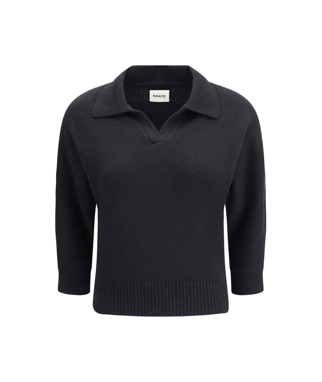 KHAITE Черный кашемировый джемпер / свитер, фото 1