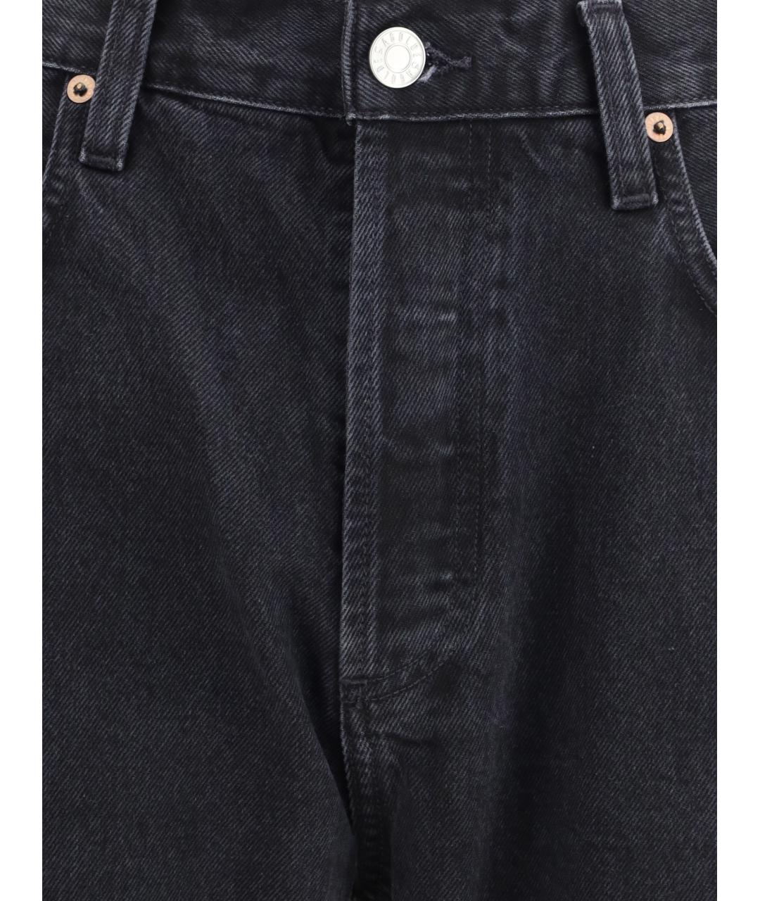 AGOLDE Черные хлопко-лиоцелловые прямые джинсы, фото 3