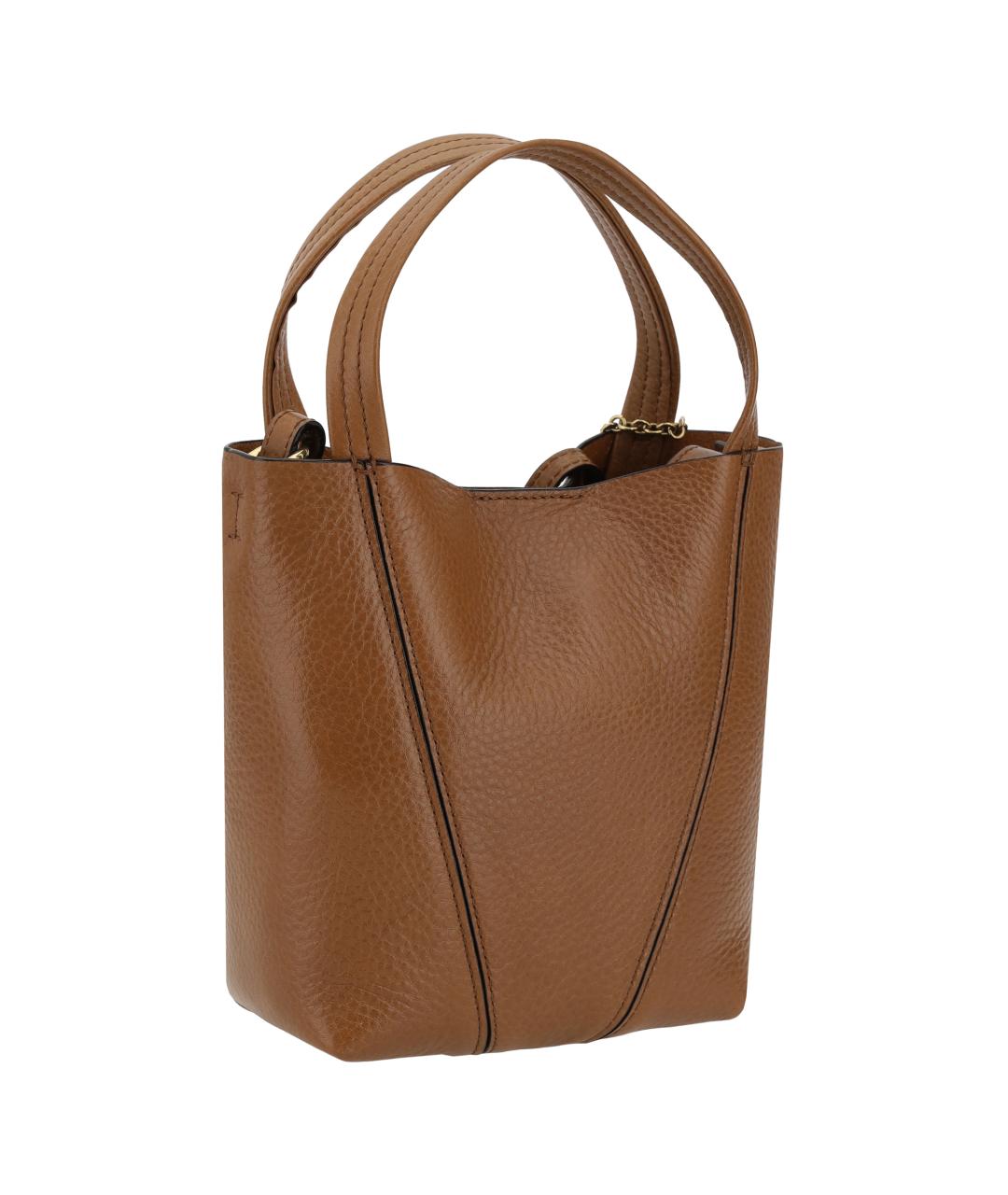 CHLOE Коричневая кожаная сумка тоут, фото 3