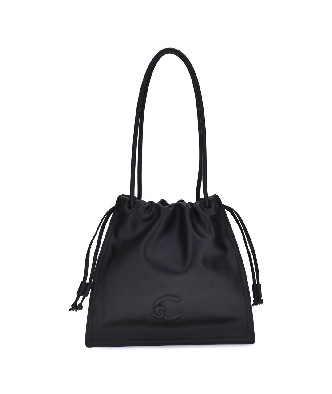 COCCINELLE Черная кожаная сумка тоут, фото 1