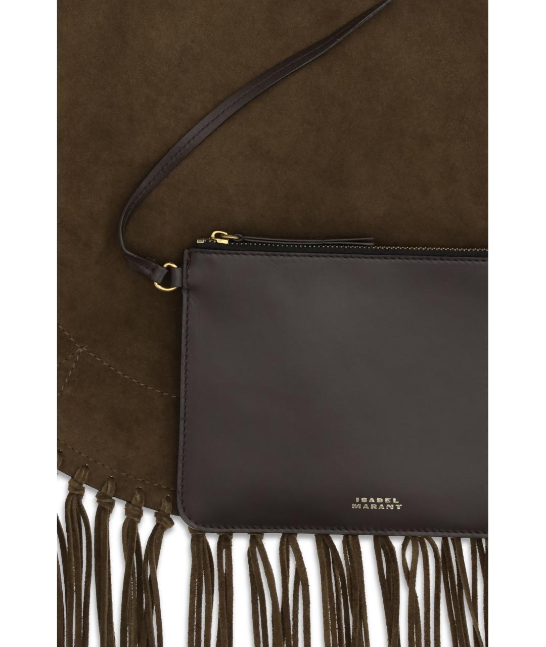 ISABEL MARANT Коричневая замшевая сумка через плечо, фото 3