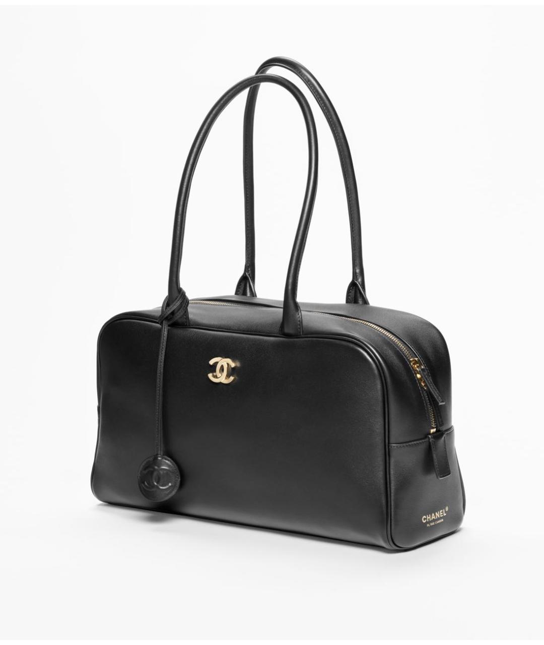 CHANEL Черная кожаная сумка тоут, фото 3