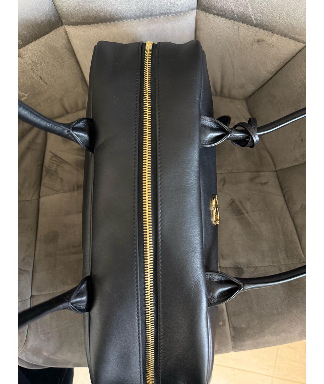 CHANEL Черная кожаная сумка тоут, фото 7