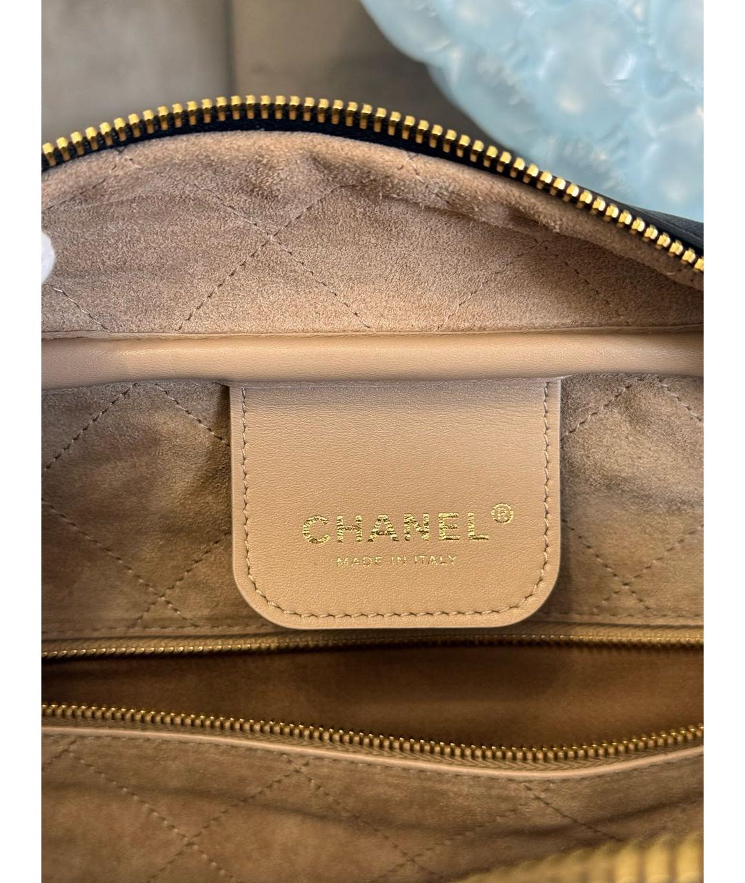 CHANEL Черная кожаная сумка тоут, фото 6