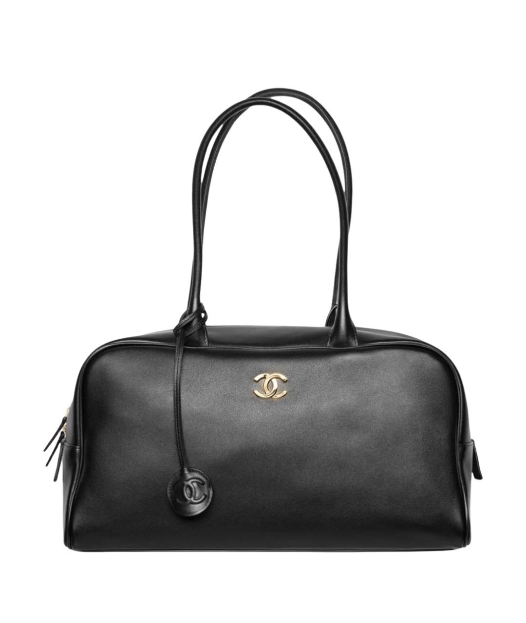 CHANEL Черная кожаная сумка тоут, фото 1