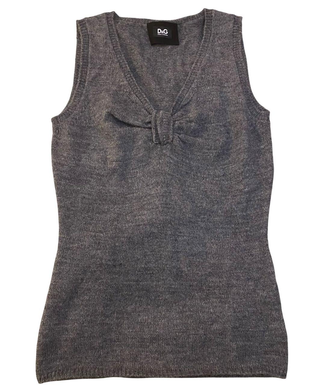DOLCE&GABBANA Серая майка, фото 8