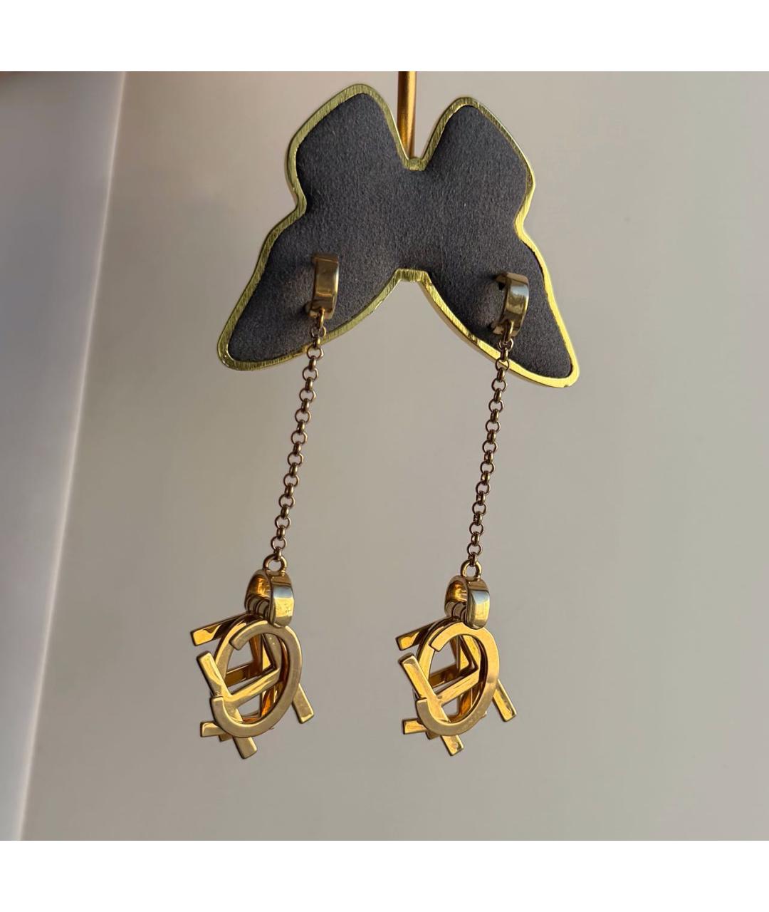 CHLOE Золотые латунные серьги, фото 2