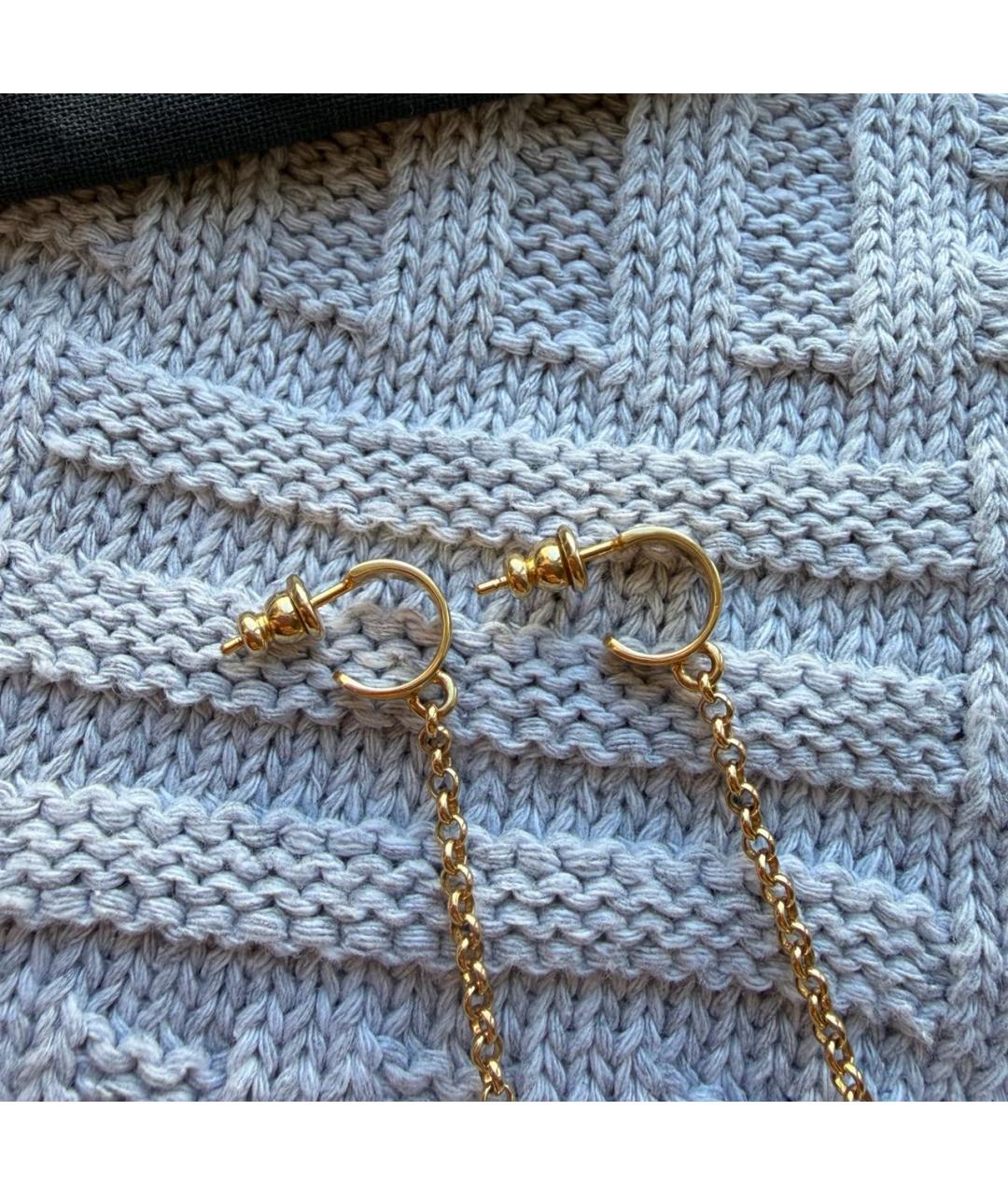 CHLOE Золотые латунные серьги, фото 3