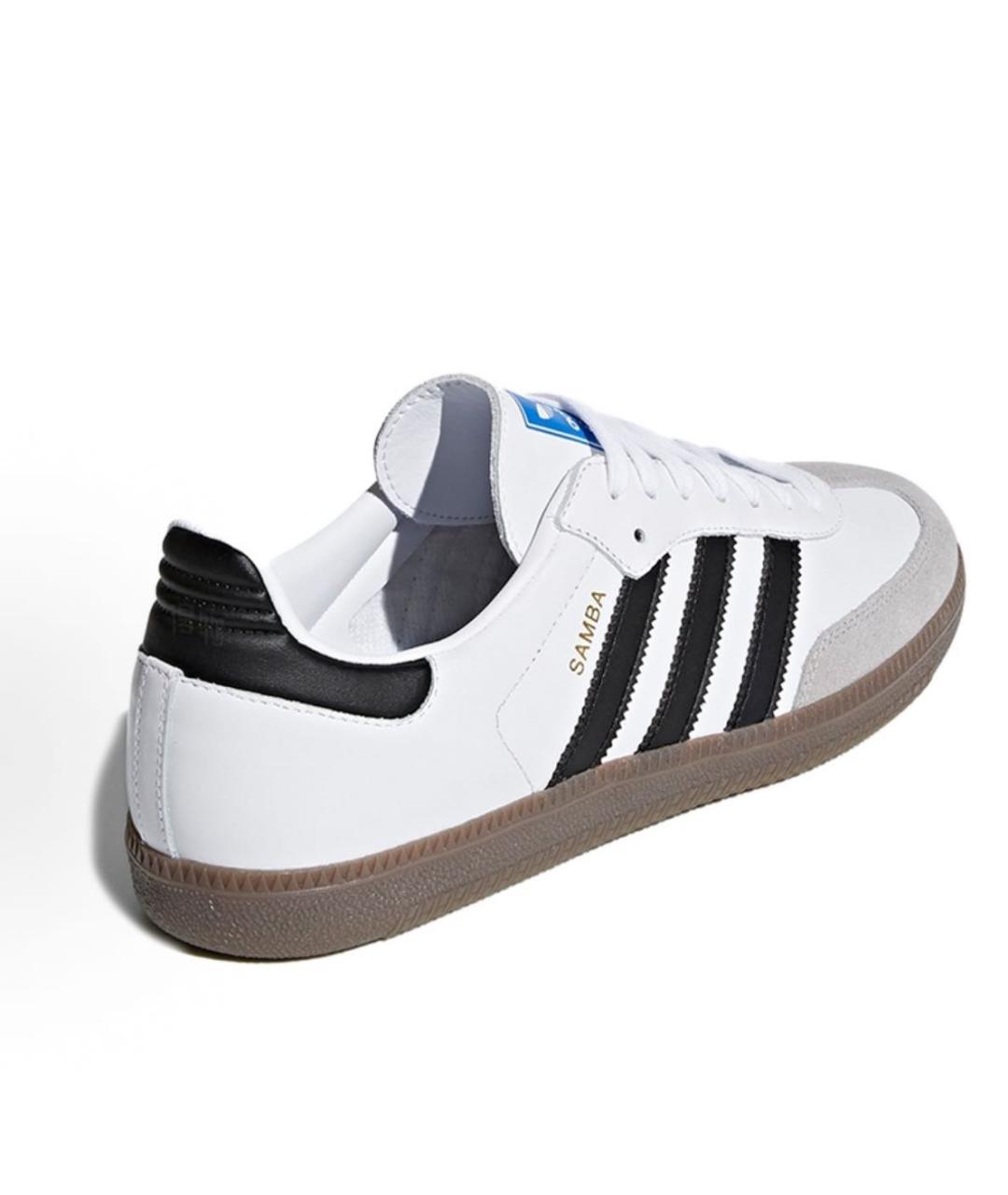 ADIDAS Белые кожаные кроссовки, фото 4