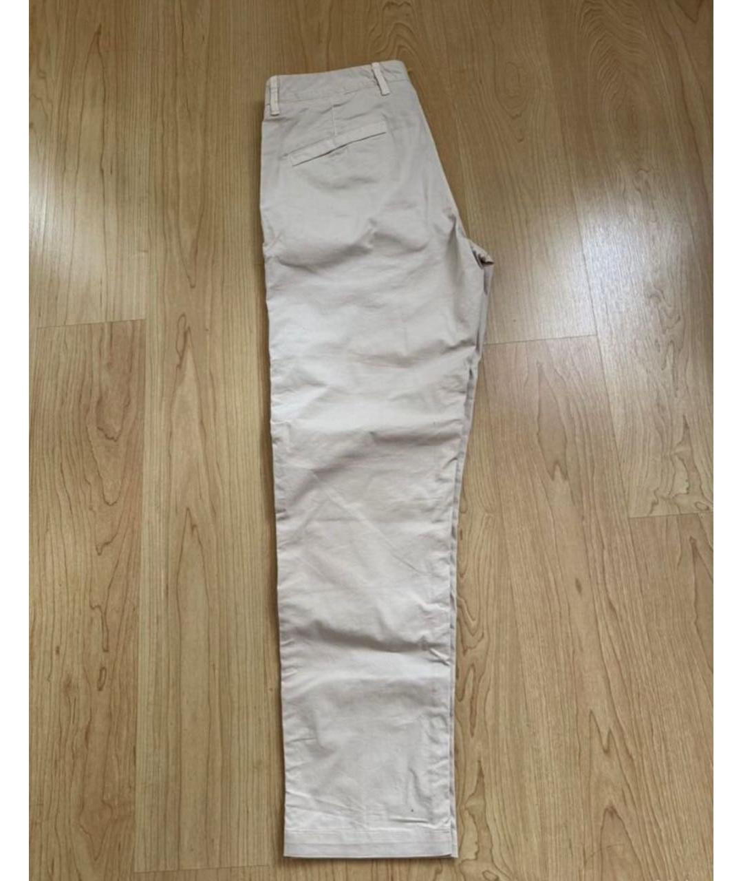 STONE ISLAND Бежевые хлопковые повседневные брюки, фото 6
