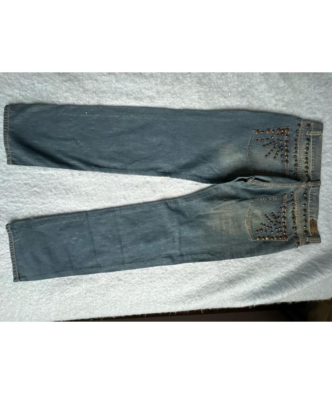 JUST CAVALLI Хлопковые прямые джинсы, фото 2