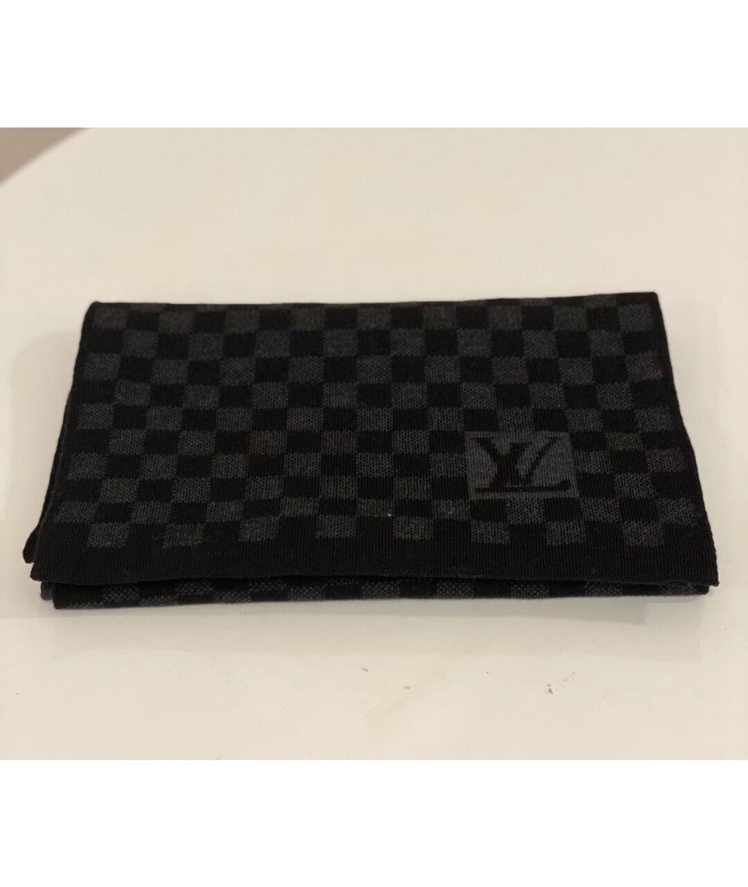 LOUIS VUITTON PRE-OWNED Серый шерстяной шарф, фото 4