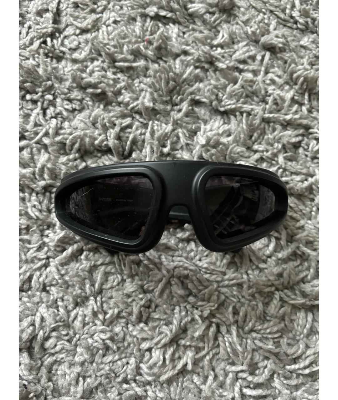 RICK OWENS Черные пластиковые солнцезащитные очки, фото 5