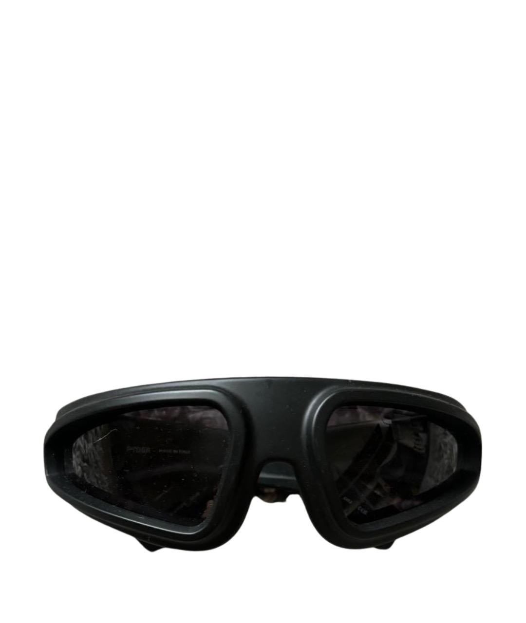 RICK OWENS Черные пластиковые солнцезащитные очки, фото 1