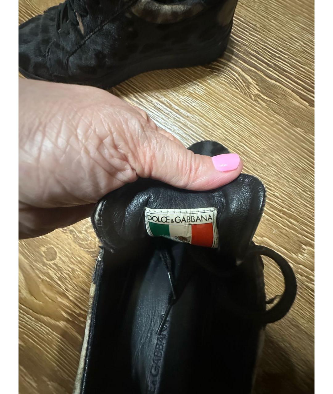 DOLCE&GABBANA Черные кеды, фото 3