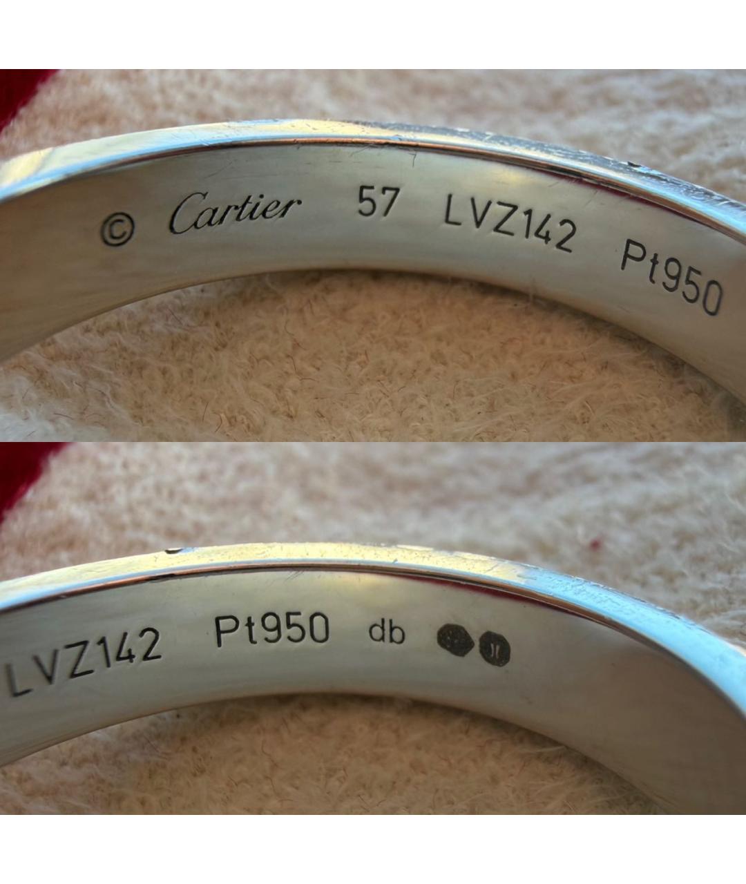 CARTIER Серое платиновое кольцо, фото 8