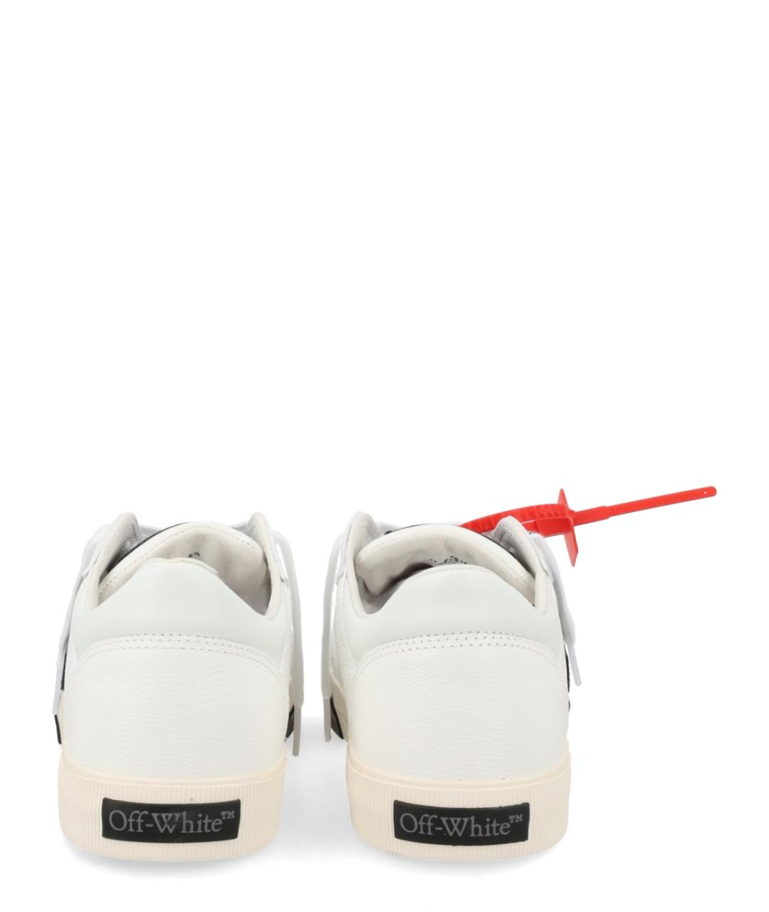OFF-WHITE Белые кожаные низкие кроссовки / кеды, фото 4