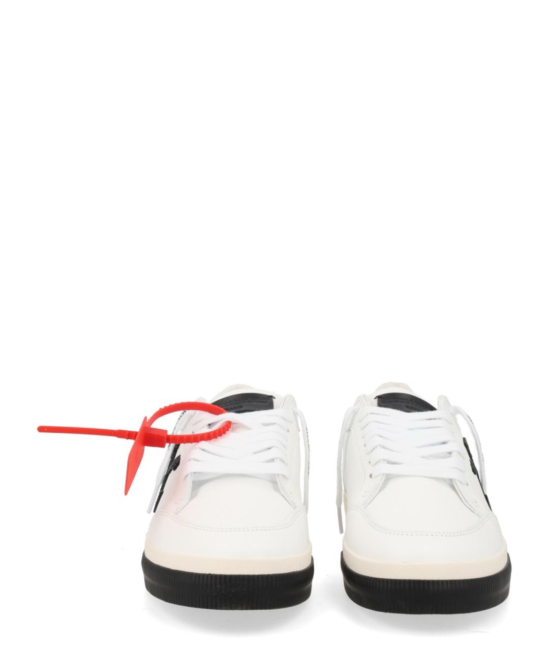 OFF-WHITE Белые кожаные низкие кроссовки / кеды, фото 3