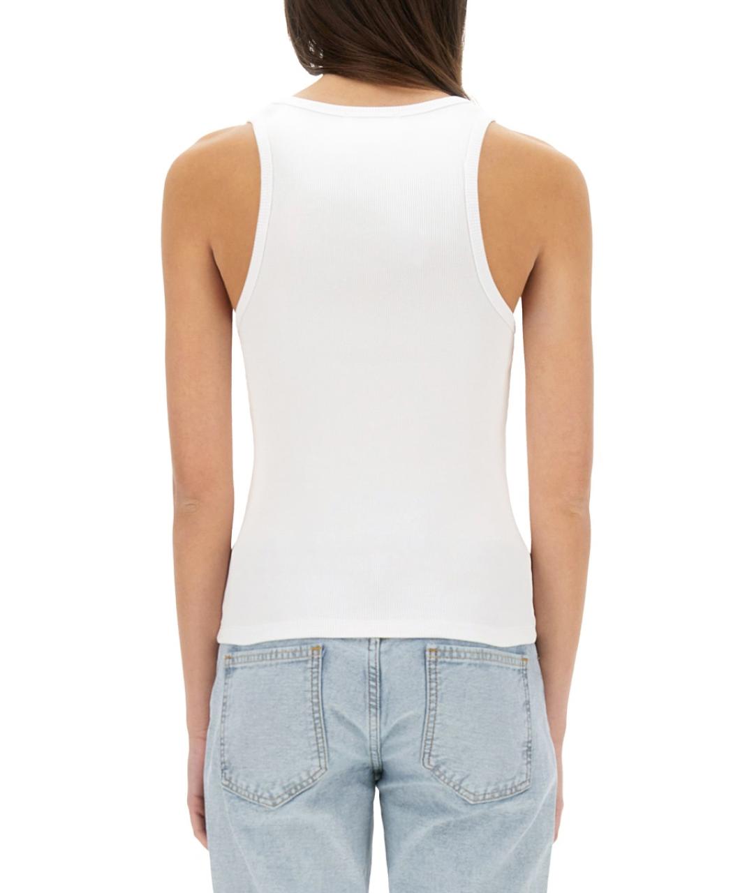 MOSCHINO JEANS Белая хлопковая майка, фото 4