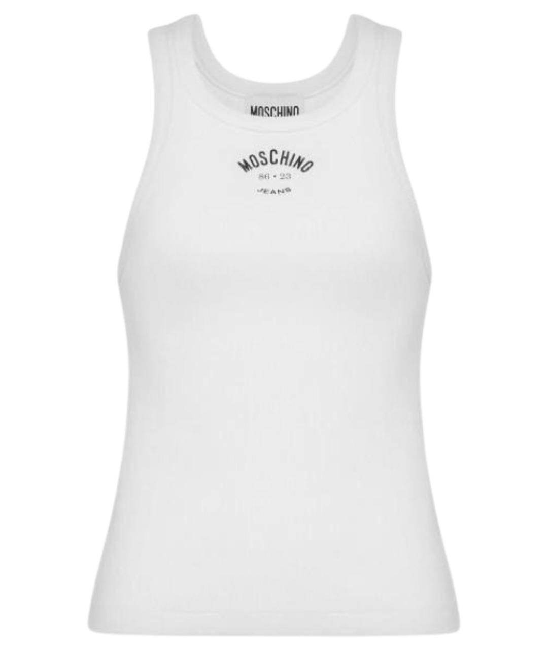 MOSCHINO JEANS Белая хлопковая майка, фото 1
