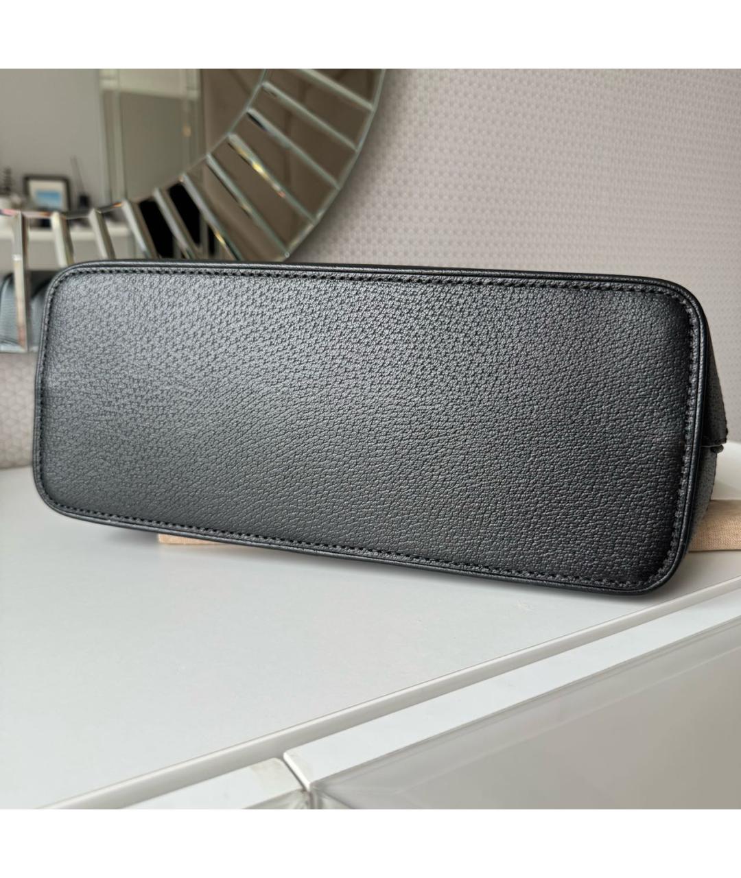 GUCCI Черная кожаная сумка тоут, фото 6