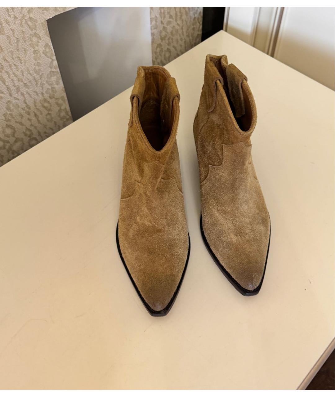 ISABEL MARANT Коричневые замшевые полусапоги, фото 2