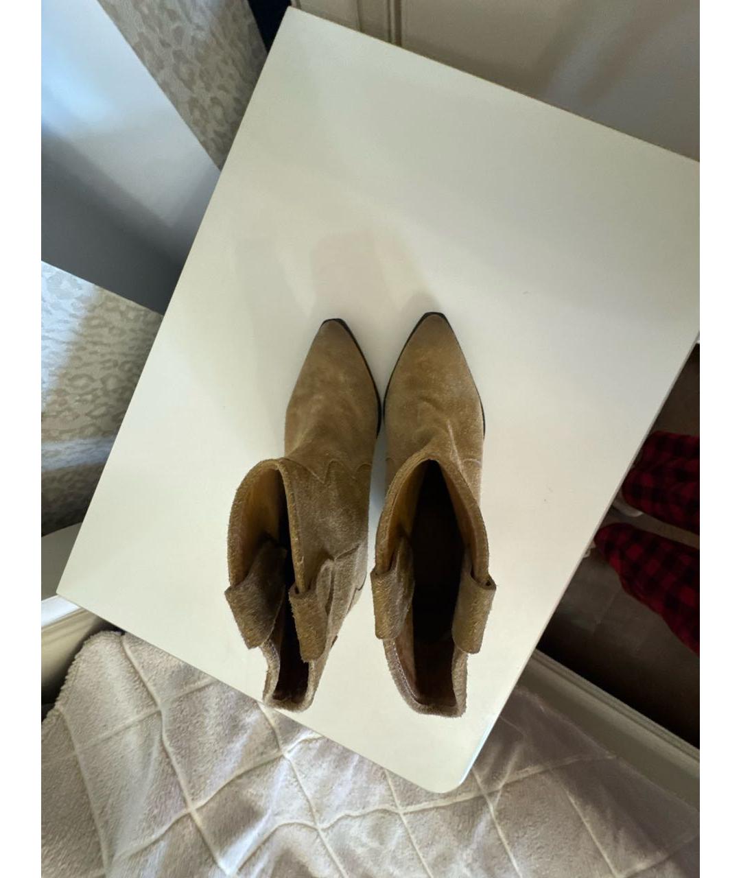 ISABEL MARANT Коричневые замшевые полусапоги, фото 3
