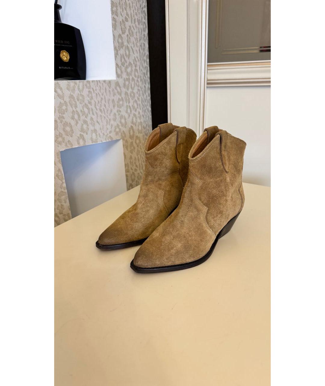 ISABEL MARANT Коричневые замшевые полусапоги, фото 5