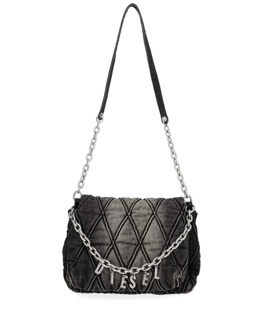 DIESEL Черная хлопковая сумка через плечо, фото 1