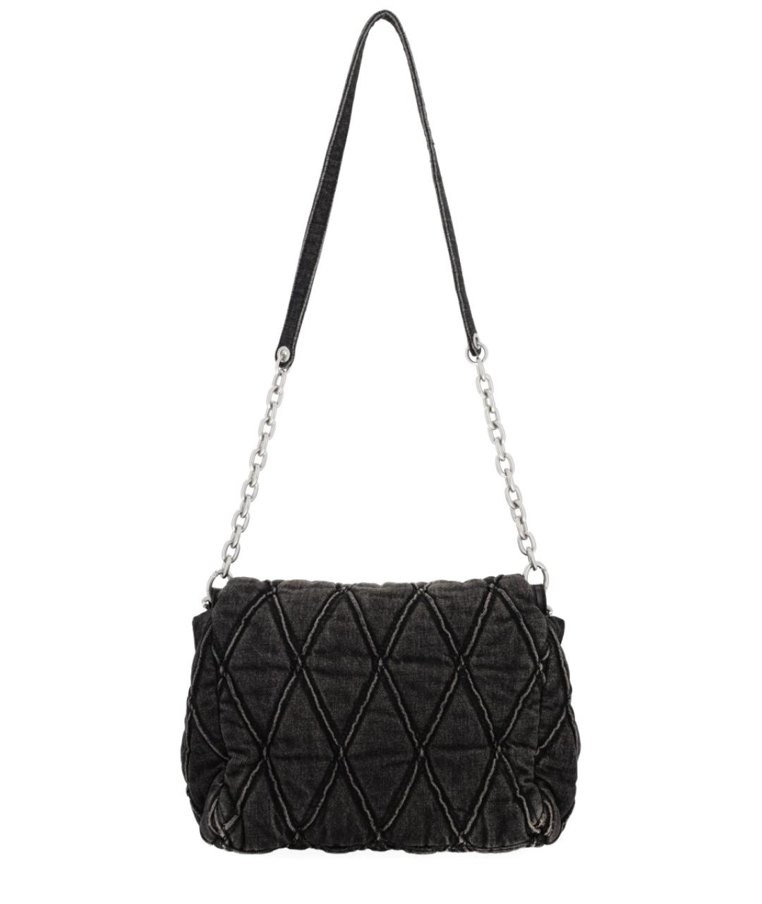 DIESEL Черная хлопковая сумка через плечо, фото 3