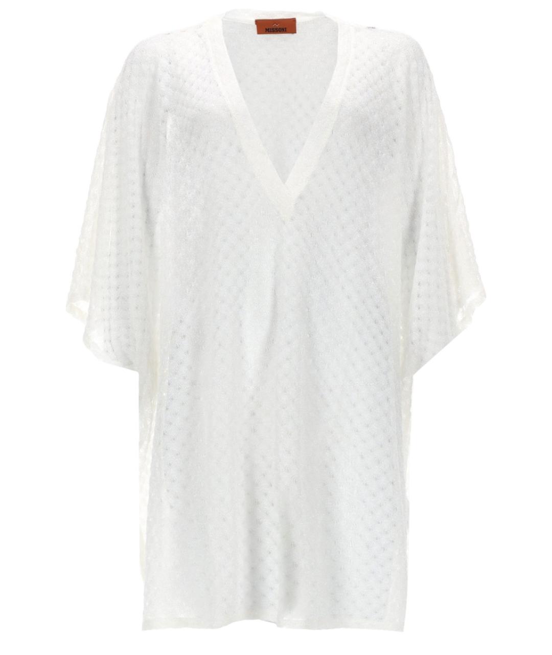 MISSONI Белое вискозное платье, фото 1