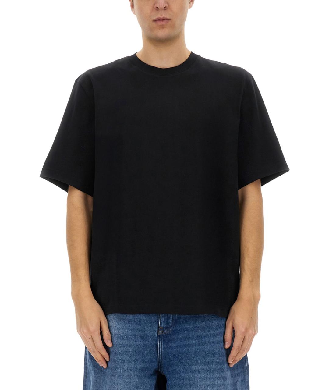 STUDIO NICHOLSON Черная хлопковая футболка, фото 1