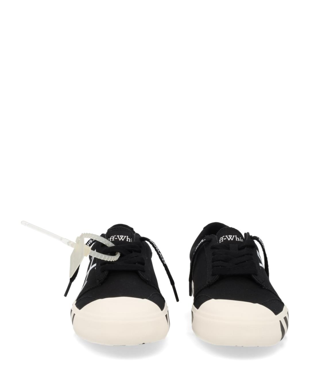 OFF-WHITE Черные текстильные низкие кроссовки / кеды, фото 3