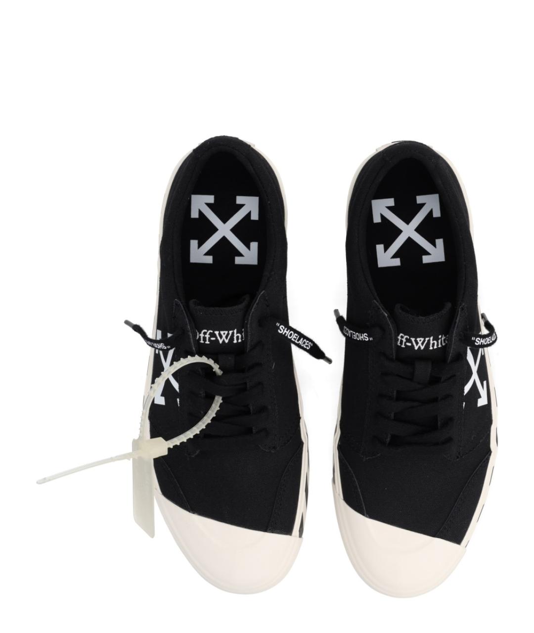 OFF-WHITE Черные текстильные низкие кроссовки / кеды, фото 5