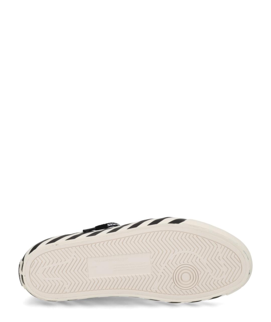 OFF-WHITE Черные текстильные низкие кроссовки / кеды, фото 6