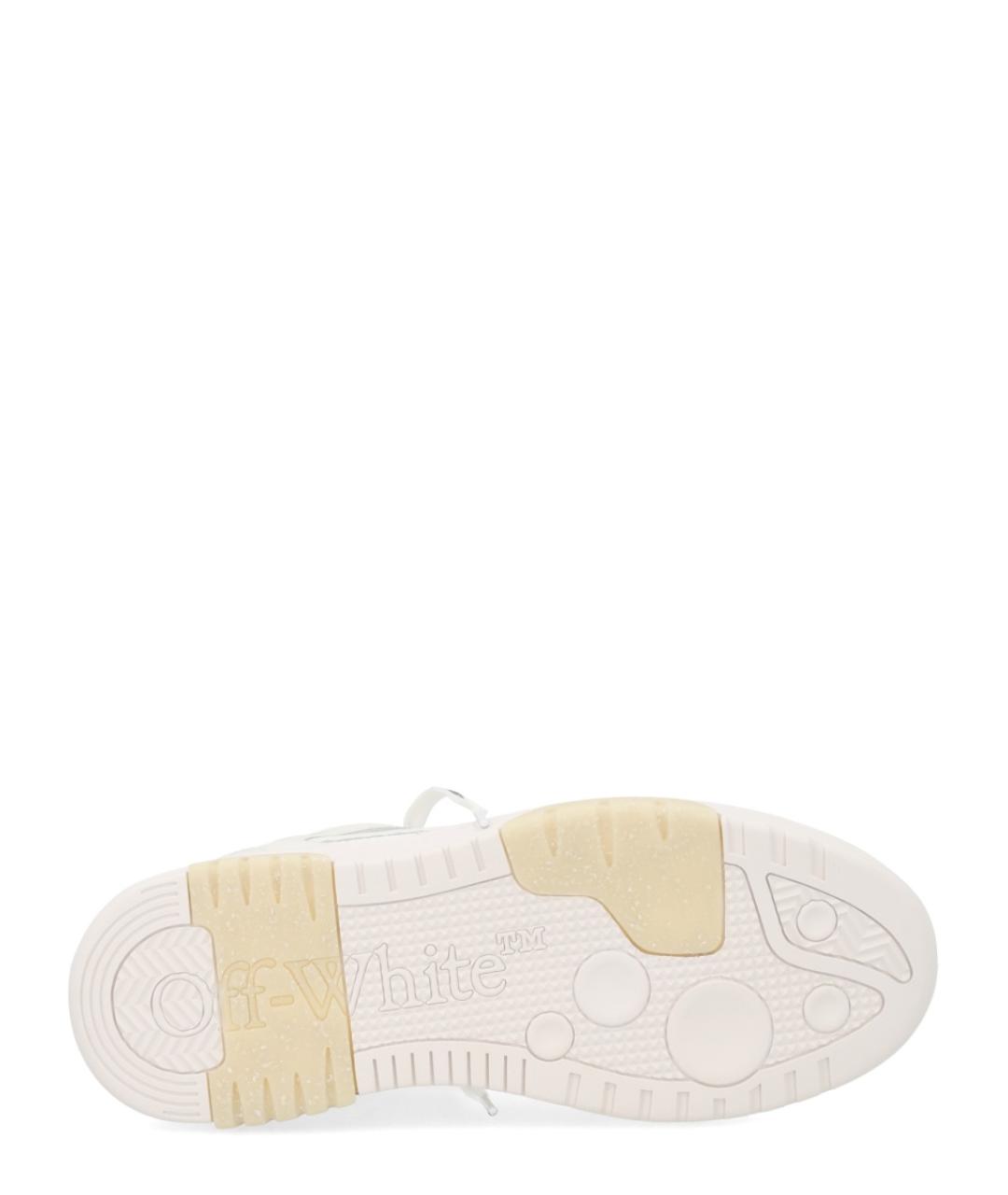 OFF-WHITE Белые кожаные низкие кроссовки / кеды, фото 6