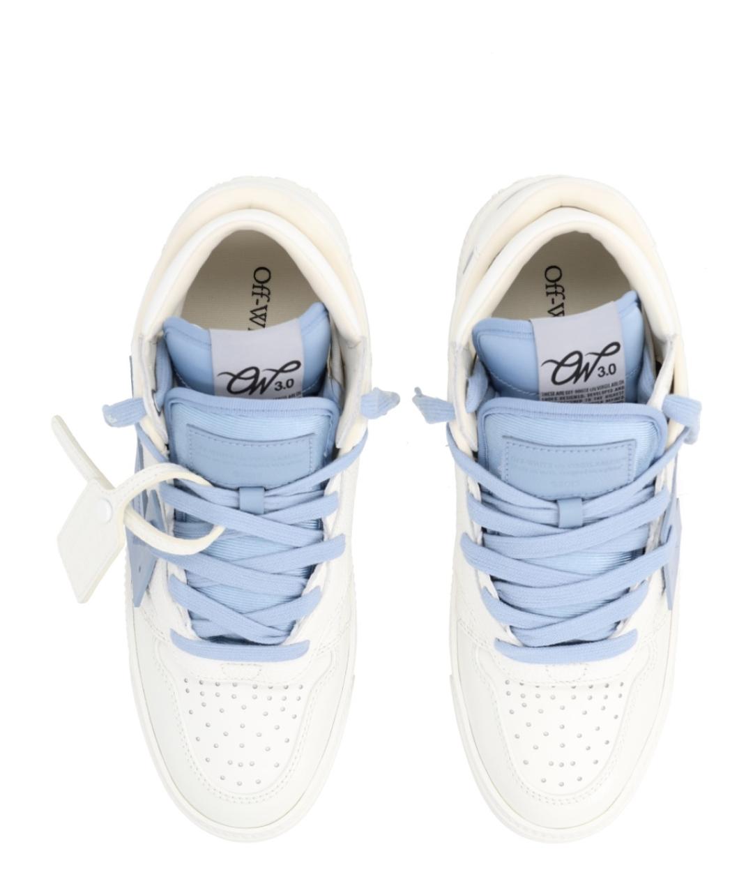 OFF-WHITE Белые кожаные низкие кроссовки / кеды, фото 5