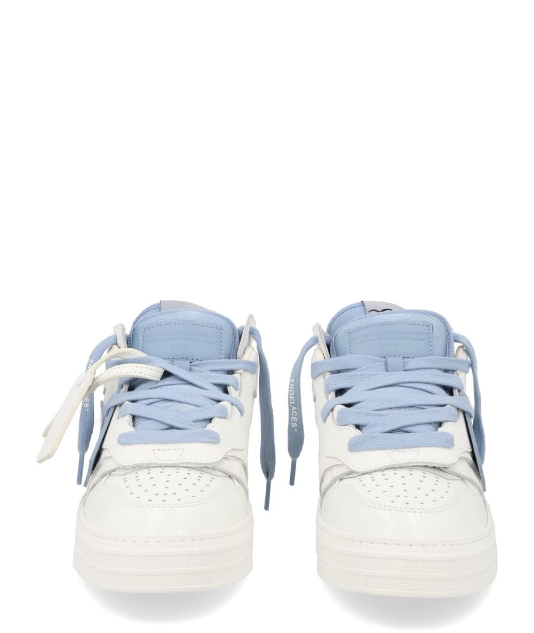 OFF-WHITE Белые кожаные низкие кроссовки / кеды, фото 3