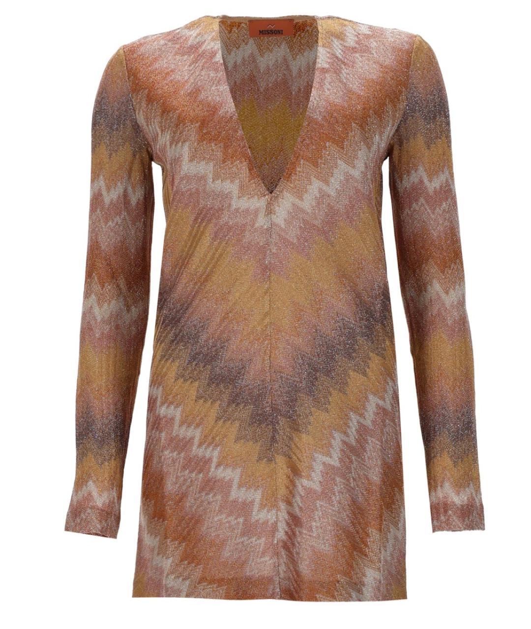 MISSONI Золотое повседневное платье, фото 3