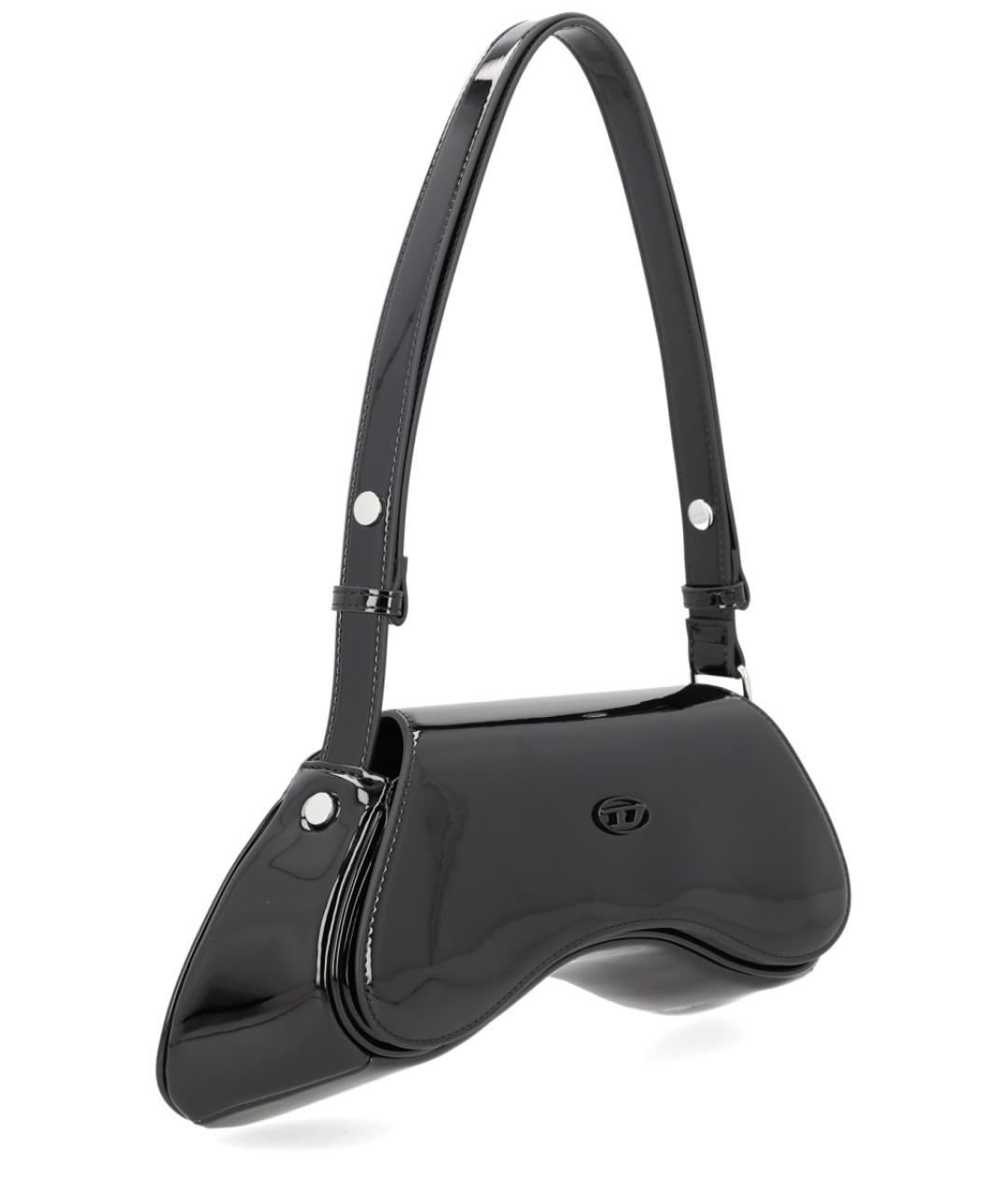 DIESEL Черная сумка через плечо из искусственной кожи, фото 2