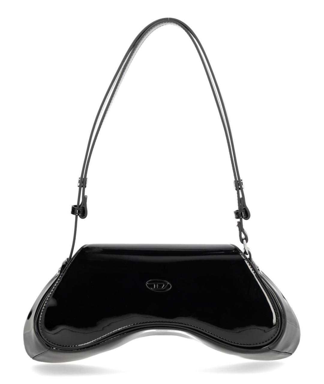 DIESEL Черная сумка через плечо из искусственной кожи, фото 1